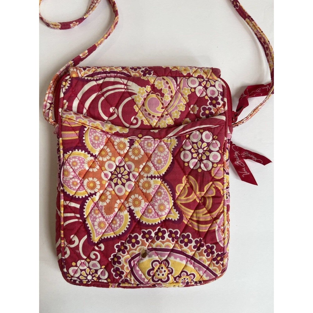 Pink Vera Bradley Hipster Cross Body Raspberry Fizz Retired 2008 - Picture 4 of 10